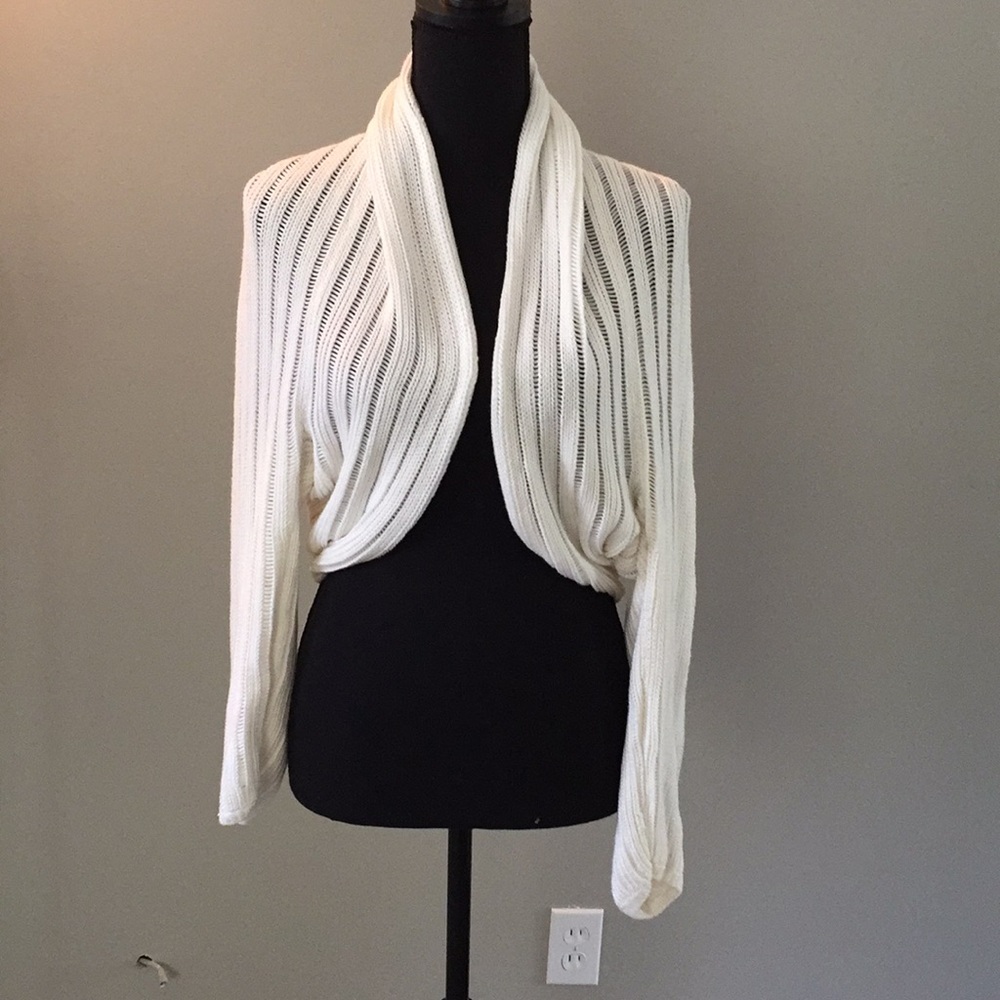 WHBM white long sleeve sweater